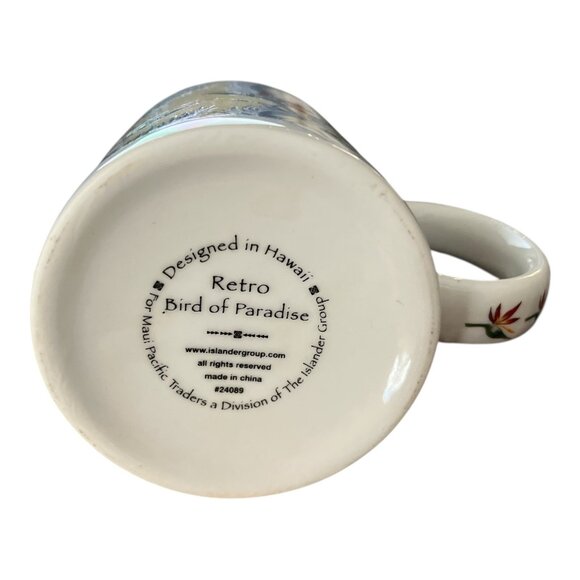 Bird of Paradise Mug Porcelain China Hawaii Tropical Flower Coffee Cup 4x3" 1990 - Picture 4 of 5